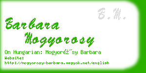 barbara mogyorosy business card